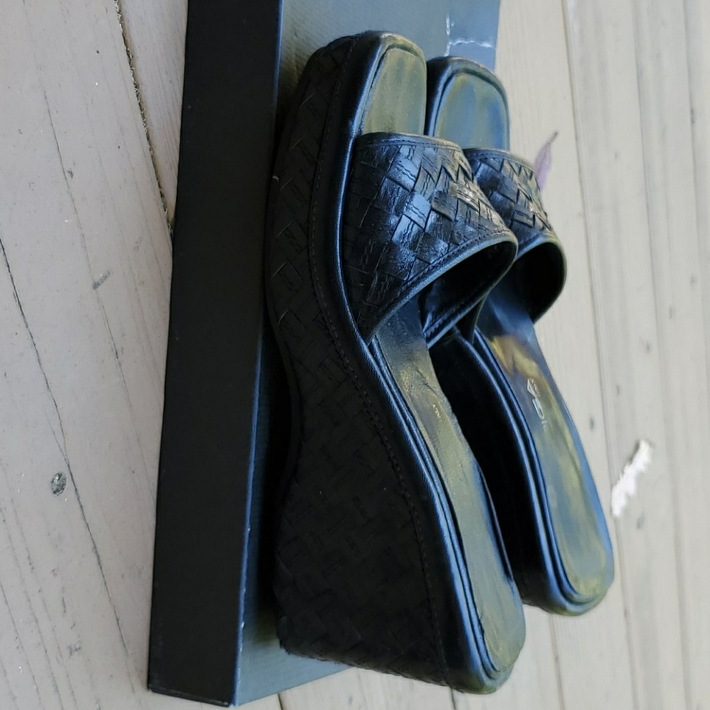 Via Spiga black woven wedges - Gambrel